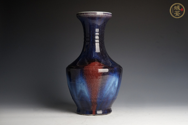 古玩陶瓷清中期·窯變釉盤口瓶真品鑒賞圖