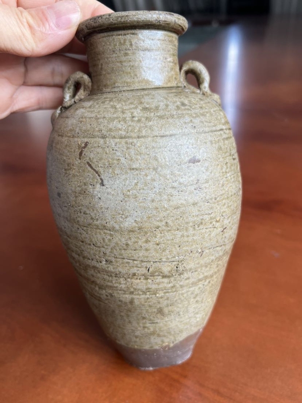 古玩陶瓷北宋越窯青瓷雙系罐拍賣，當前價格598元