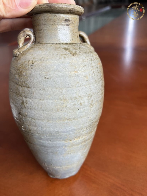 古玩陶瓷越窯青瓷雙系罐真品鑒賞圖