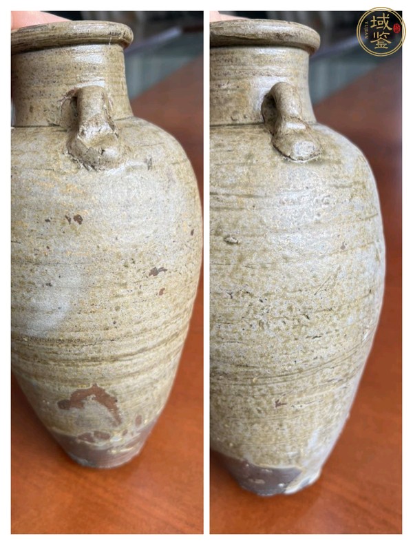 古玩陶瓷越窯青瓷雙系罐真品鑒賞圖