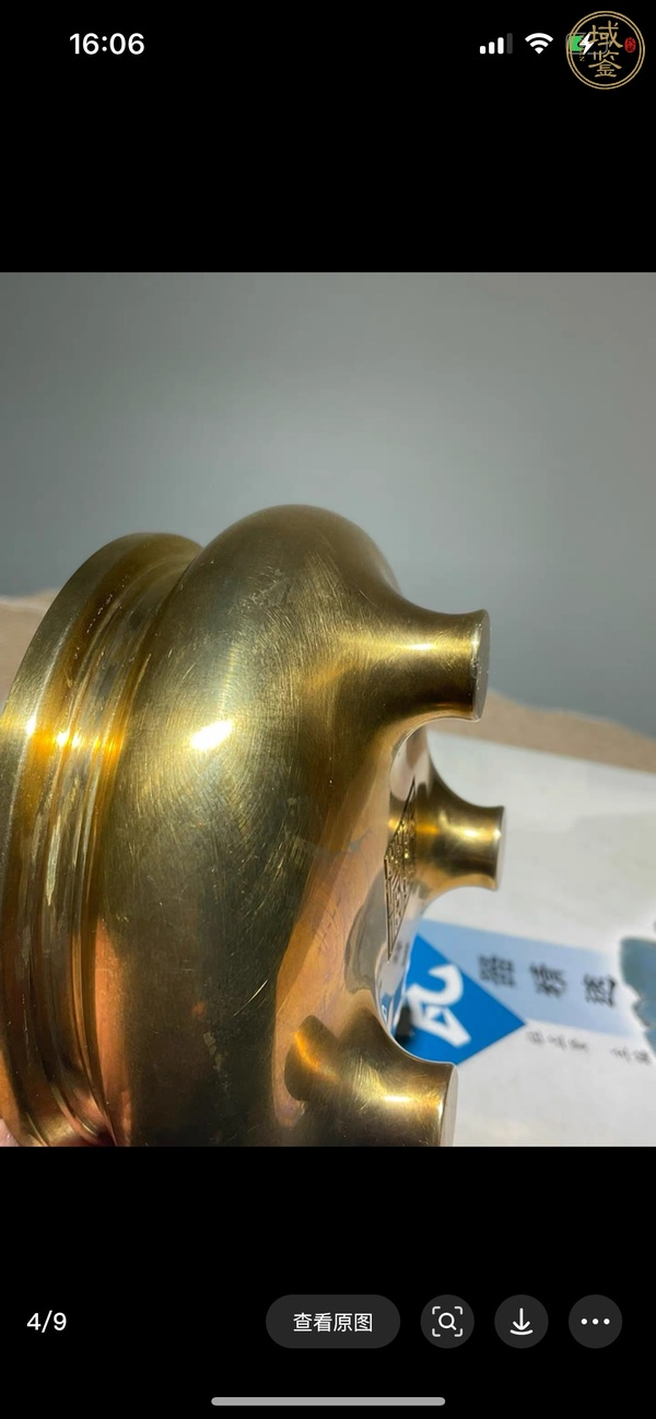 古玩銅器銅栗式爐真品鑒賞圖