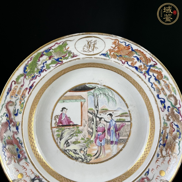 古玩陶瓷廣彩盤真品鑒賞圖