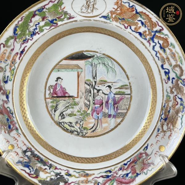 古玩陶瓷廣彩盤真品鑒賞圖