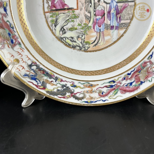 古玩陶瓷廣彩盤真品鑒賞圖