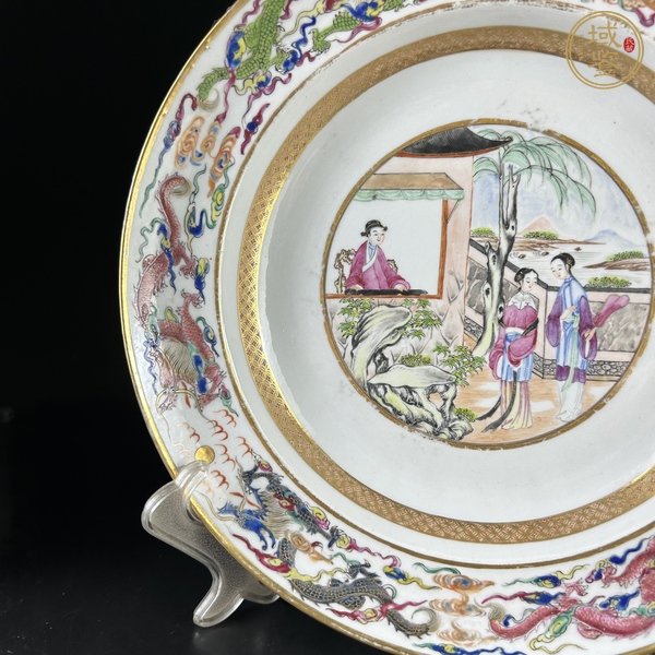 古玩陶瓷廣彩盤真品鑒賞圖