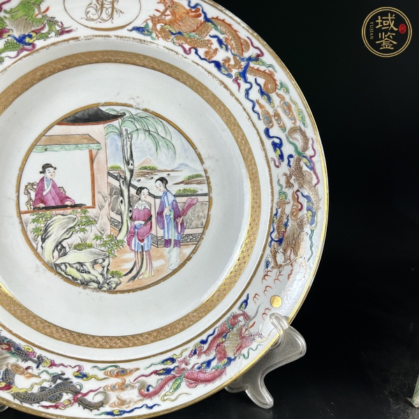 古玩陶瓷廣彩盤真品鑒賞圖