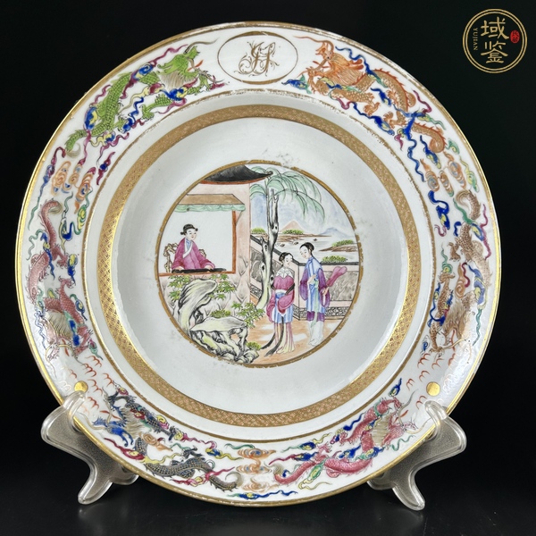 古玩陶瓷廣彩盤真品鑒賞圖