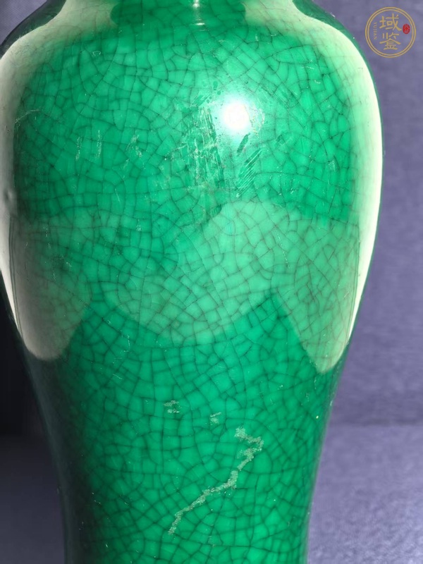 古玩陶瓷綠哥釉觀音瓶真品鑒賞圖