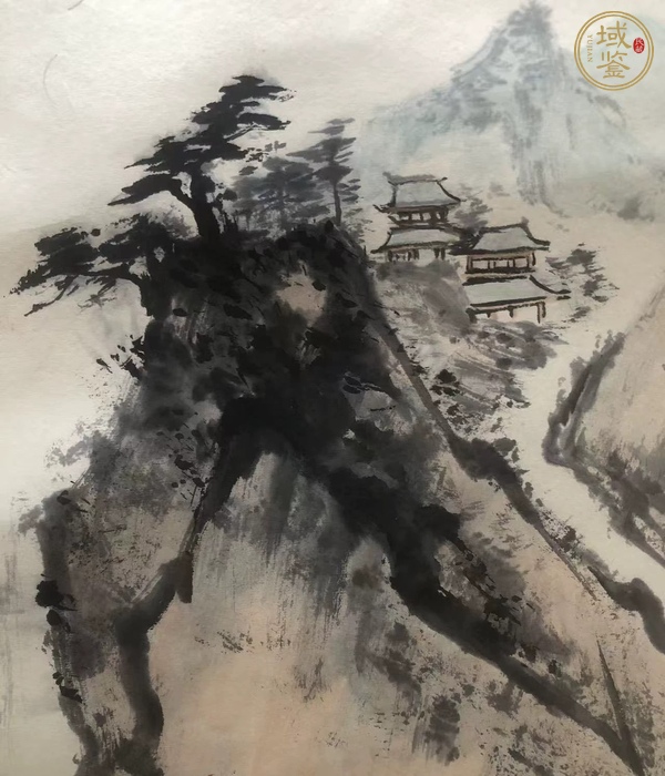 古玩字畫亞明山水真品鑒賞圖