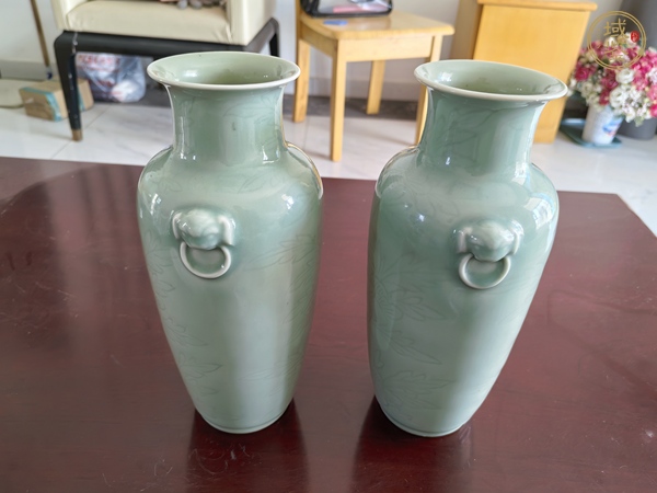 古玩陶瓷青釉瓶真品鑒賞圖