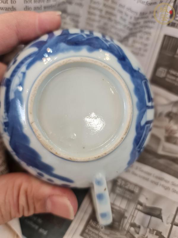 古玩陶瓷青花山水人物紋茶杯真品鑒賞圖