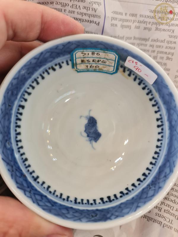 古玩陶瓷青花山水人物紋茶杯真品鑒賞圖
