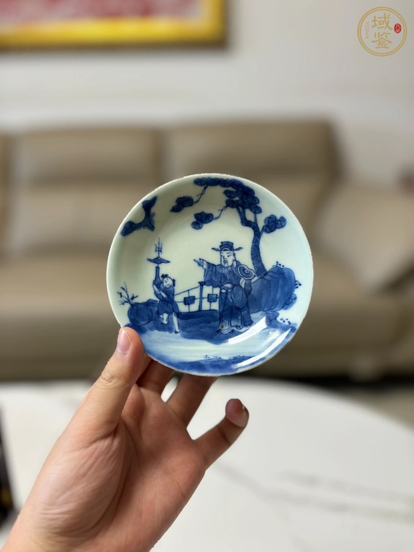 古玩陶瓷青花人物故事盤真品鑒賞圖