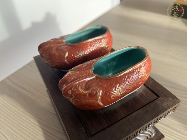 古玩陶瓷粉彩鞋真品鑒賞圖