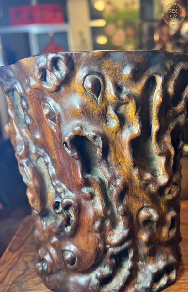 古玩雜項隨形筆筒真品鑒賞圖