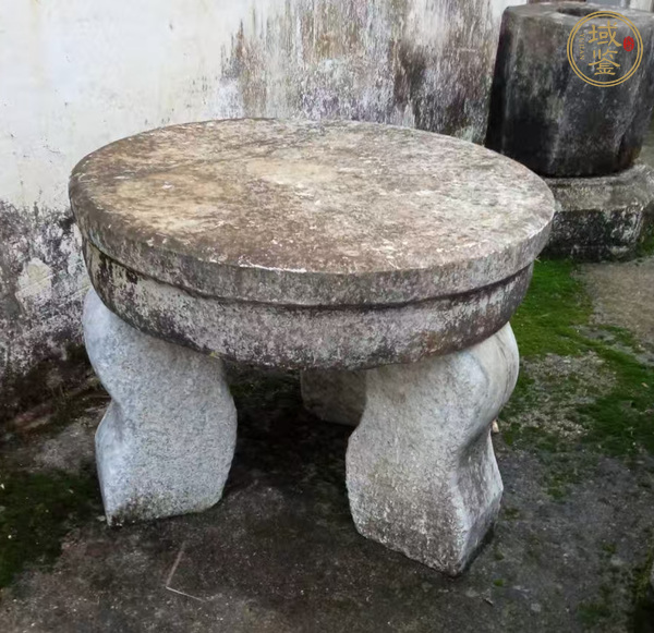 古玩石桌真品鑒賞圖