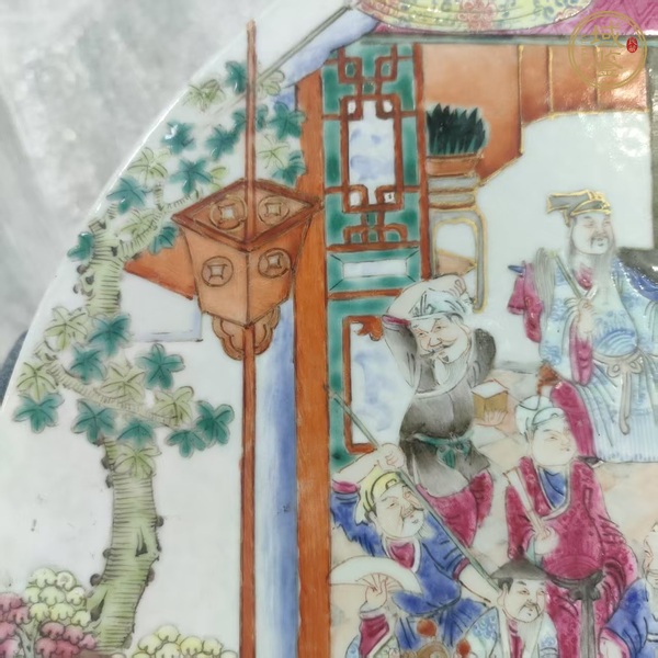 古玩陶瓷粉彩瓷板真品鑒賞圖
