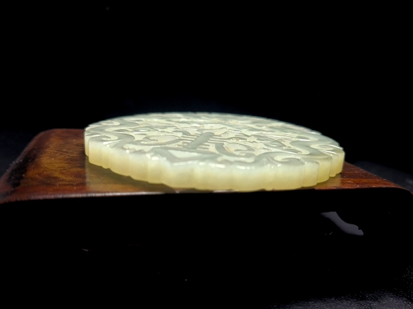 古玩玉器清代和田玉雕“福壽如意”佩拍賣，當(dāng)前價(jià)格4500元