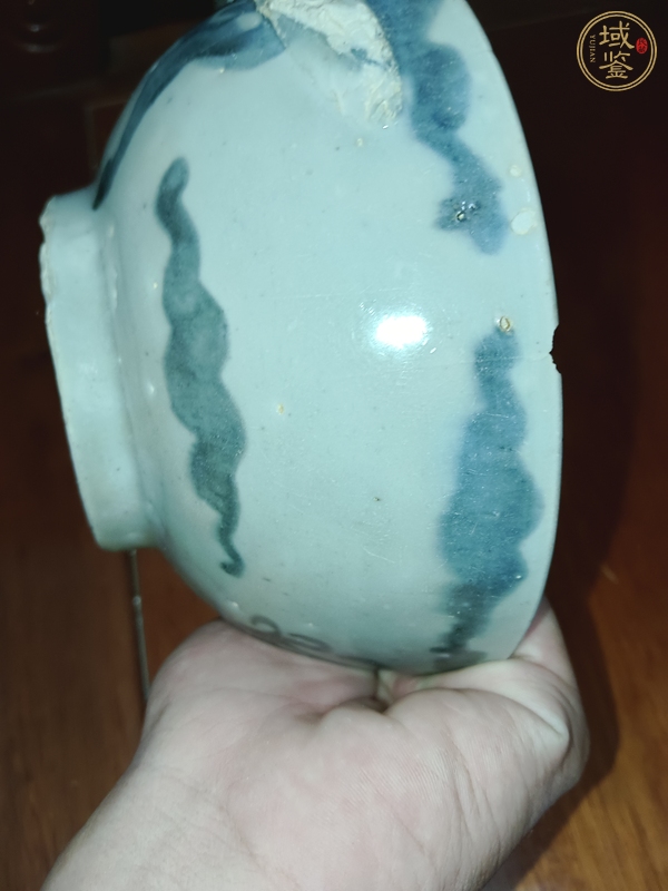 古玩陶瓷德化青花龍紋碗真品鑒賞圖