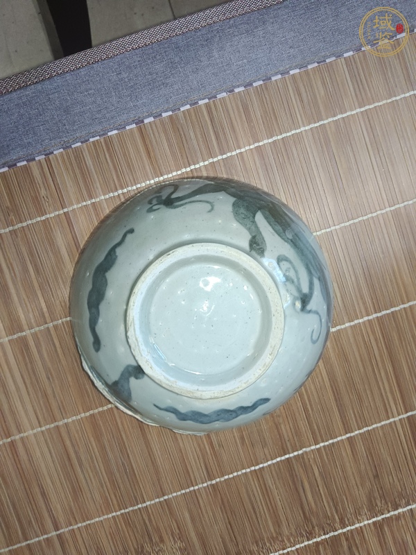 古玩陶瓷德化青花龍紋碗真品鑒賞圖