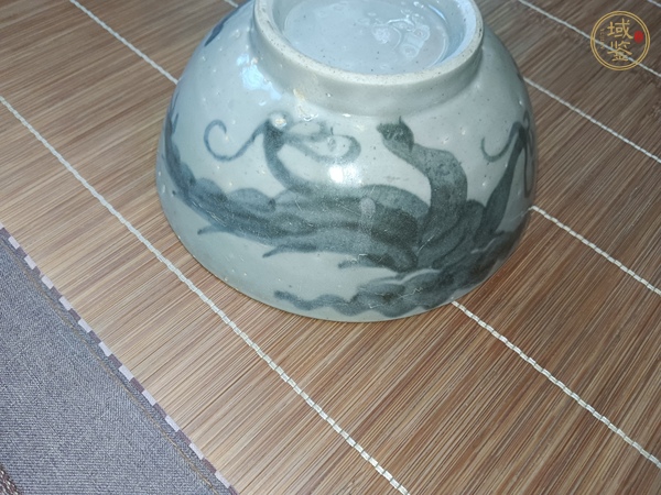 古玩陶瓷德化青花龍紋碗真品鑒賞圖