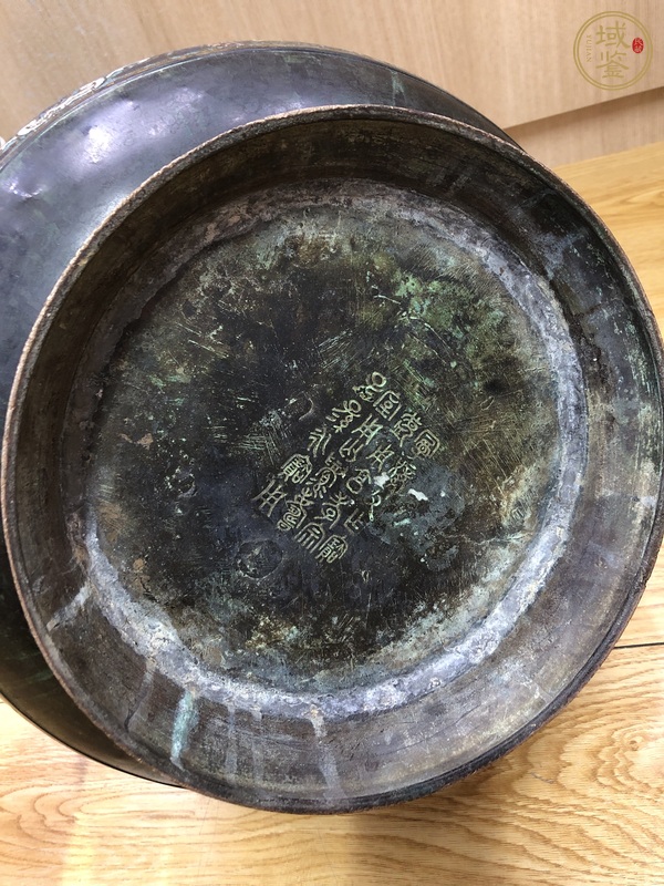 古玩銅器清末民初·銅胎掐絲琺瑯彩獸面紋大香爐 真品鑒賞圖