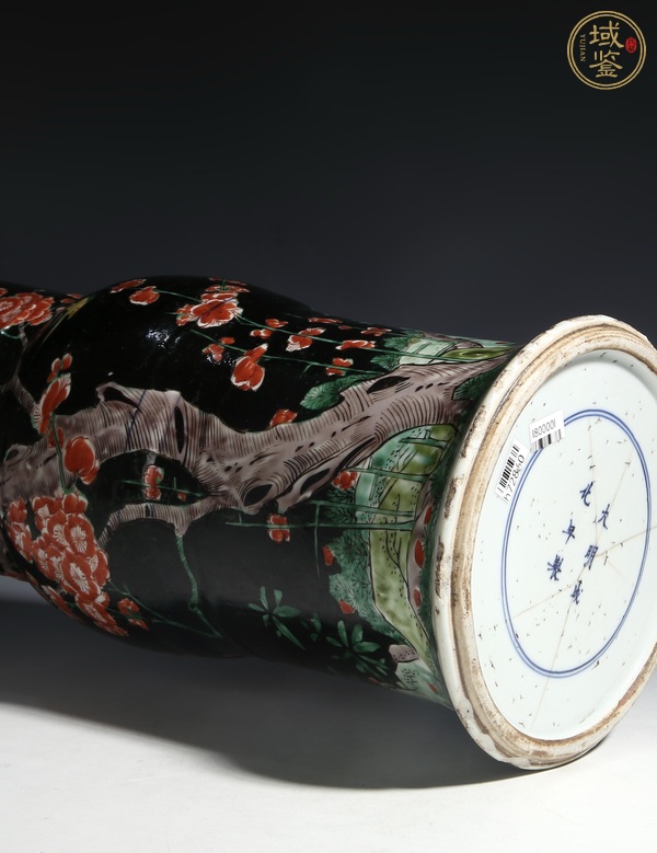 古玩陶瓷五彩花觚真品鑒賞圖