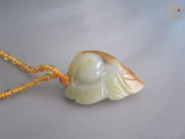 古玩玉器和田玉童子掛件真品鑒賞圖