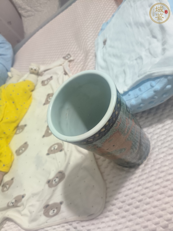 古玩陶瓷五彩龍紋帽筒真品鑒賞圖
