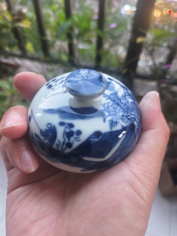 古玩陶瓷晚清青花蓋罐真品鑒賞圖
