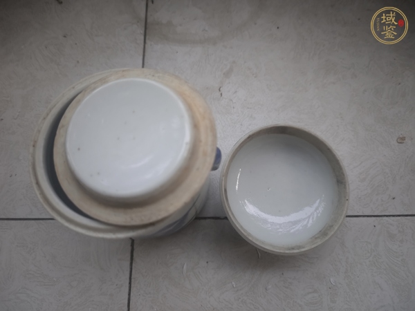 古玩陶瓷晚清青花蓋罐真品鑒賞圖