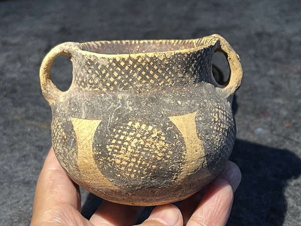 古玩陶瓷馬家窯文化馬廠類型彩陶罐拍賣，當前價格1500元