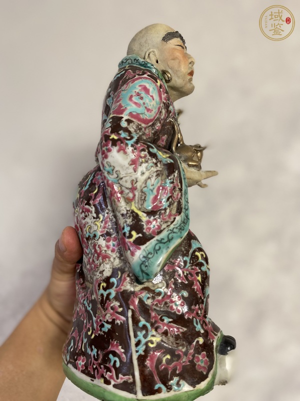 古玩陶瓷民國人物粉彩塑像真品鑒賞圖