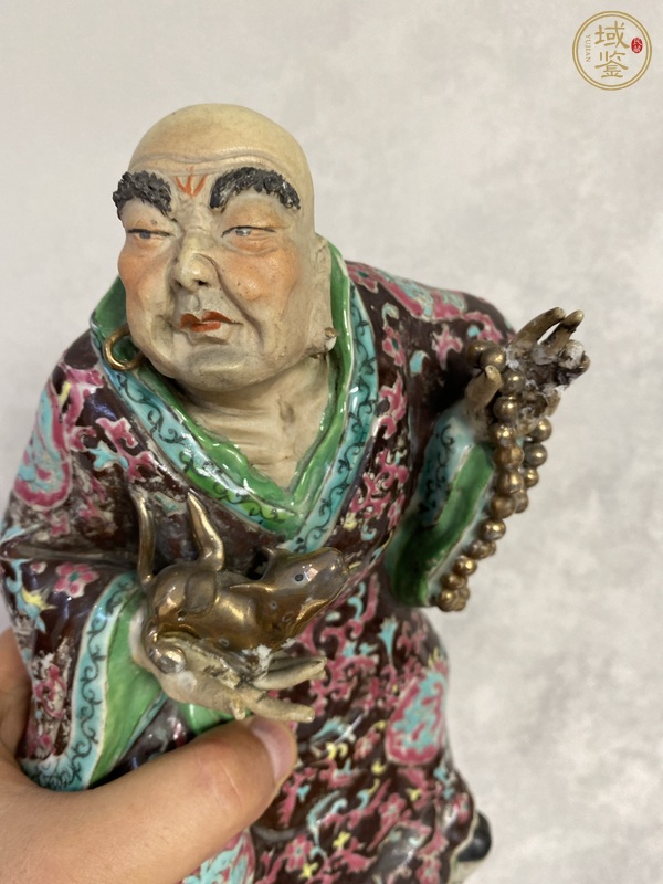 古玩陶瓷民國人物粉彩塑像真品鑒賞圖