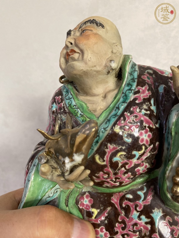 古玩陶瓷民國人物粉彩塑像真品鑒賞圖