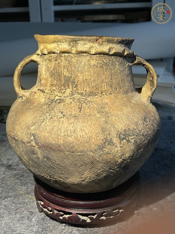 古玩陶瓷辛店文化雙耳罐真品鑒賞圖