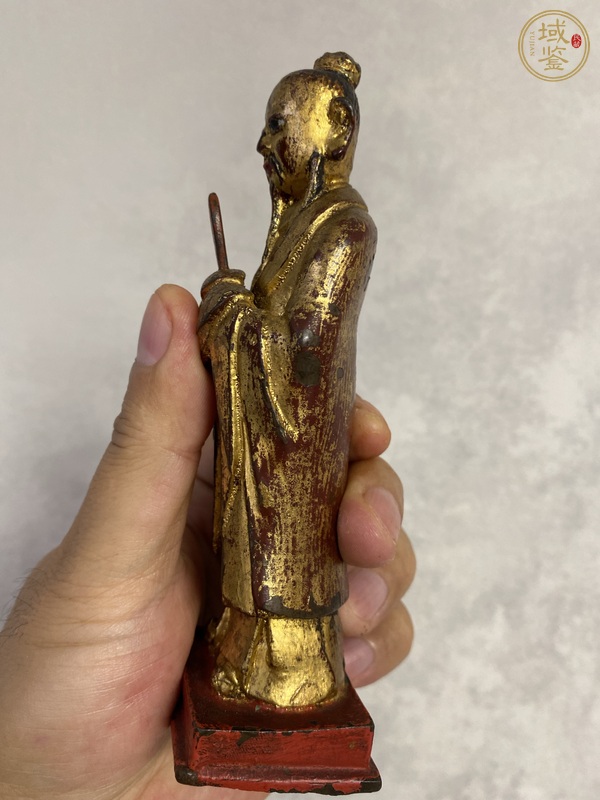 古玩銅器文官像真品鑒賞圖