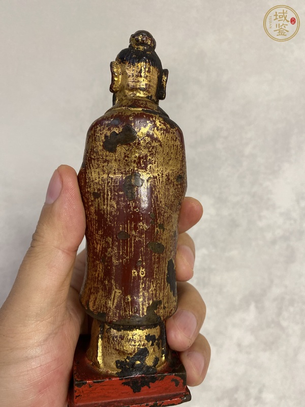 古玩銅器文官像真品鑒賞圖