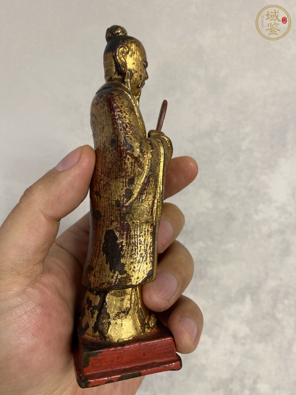 古玩銅器文官像真品鑒賞圖
