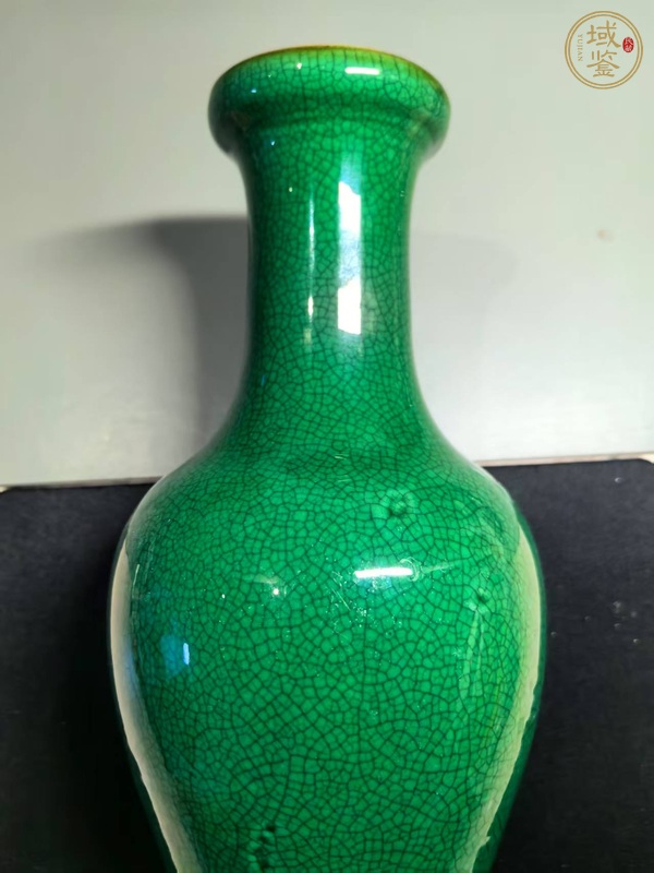 古玩綠哥釉瓶真品鑒賞圖