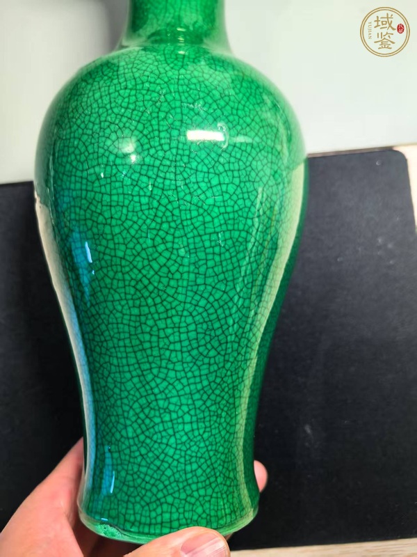 古玩陶瓷綠哥釉瓶真品鑒賞圖