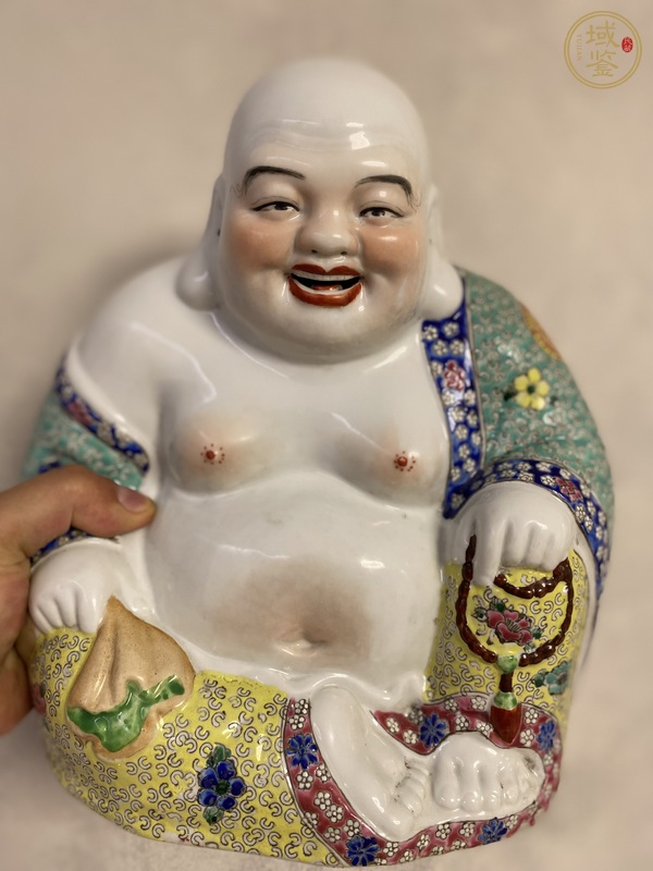 古玩粉彩彌勒佛真品鑒賞圖