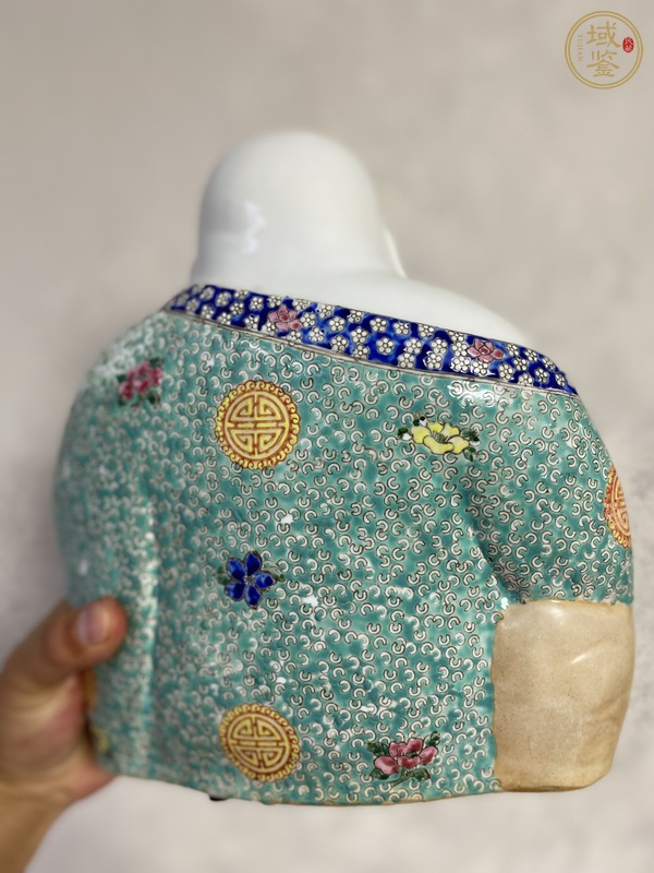 古玩陶瓷粉彩彌勒佛真品鑒賞圖