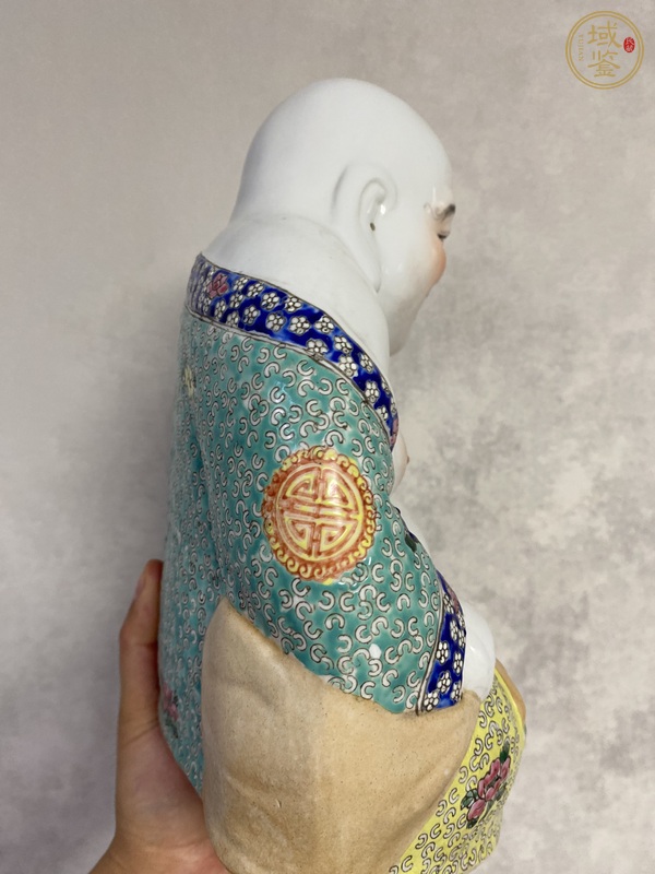 古玩陶瓷粉彩彌勒佛真品鑒賞圖