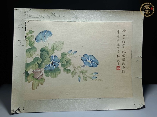 古玩梅蘭芳款花卉真品鑒賞圖