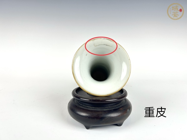 古玩陶瓷清乾隆·粉彩花卉花觚真品鑒賞圖