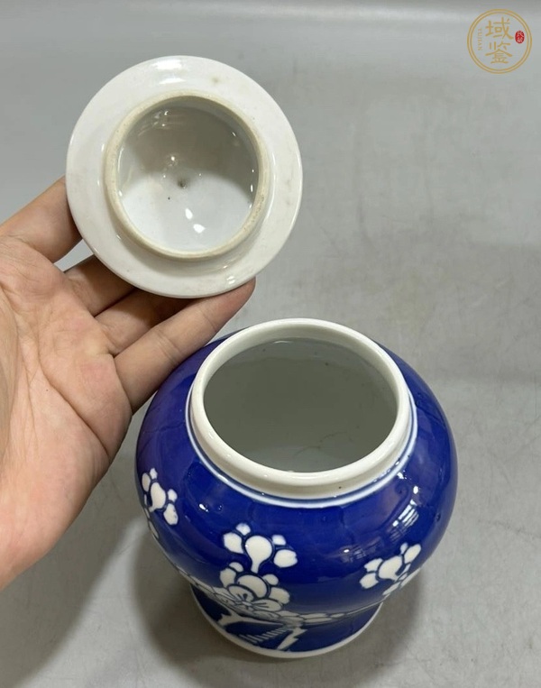 古玩陶瓷青花冰梅圖蓋罐真品鑒賞圖