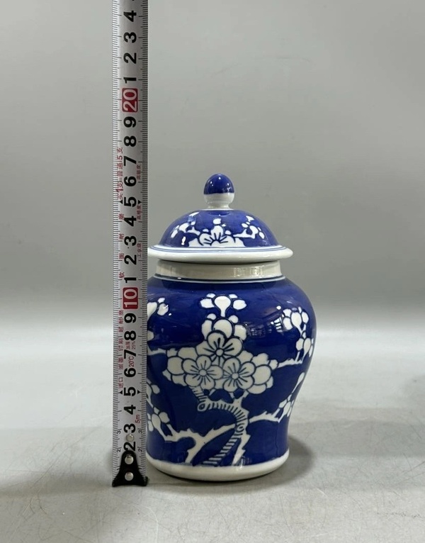 古玩陶瓷青花冰梅圖蓋罐拍賣，當(dāng)前價格230元