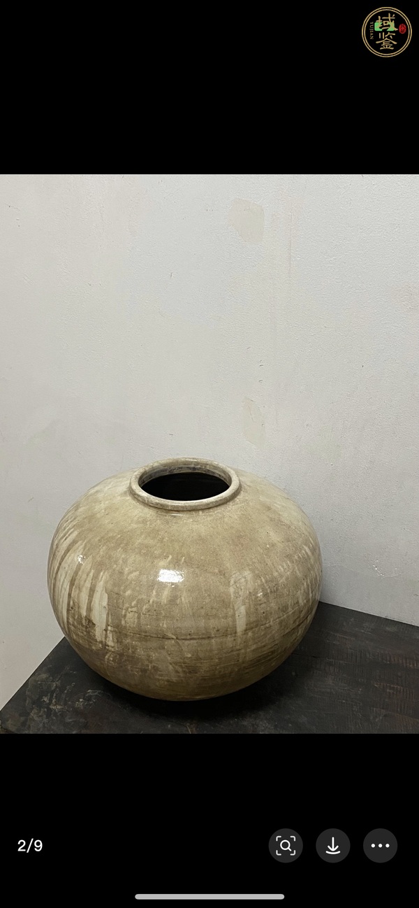 古玩陶瓷李朝白釉罐真品鑒賞圖
