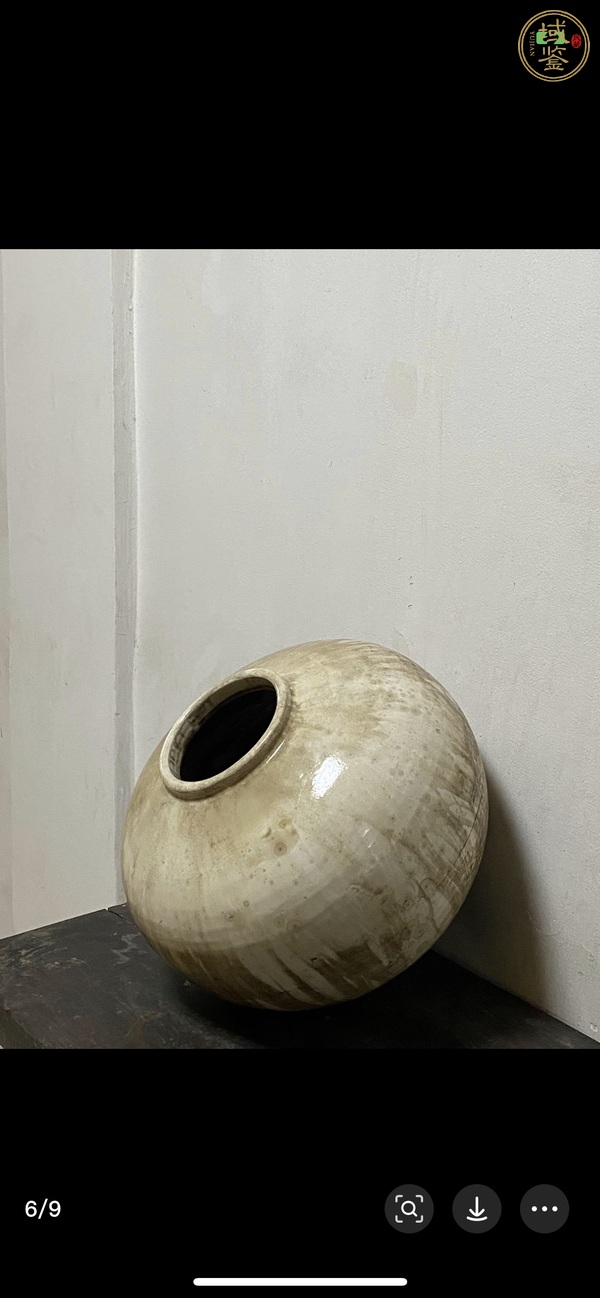 古玩陶瓷李朝白釉罐真品鑒賞圖